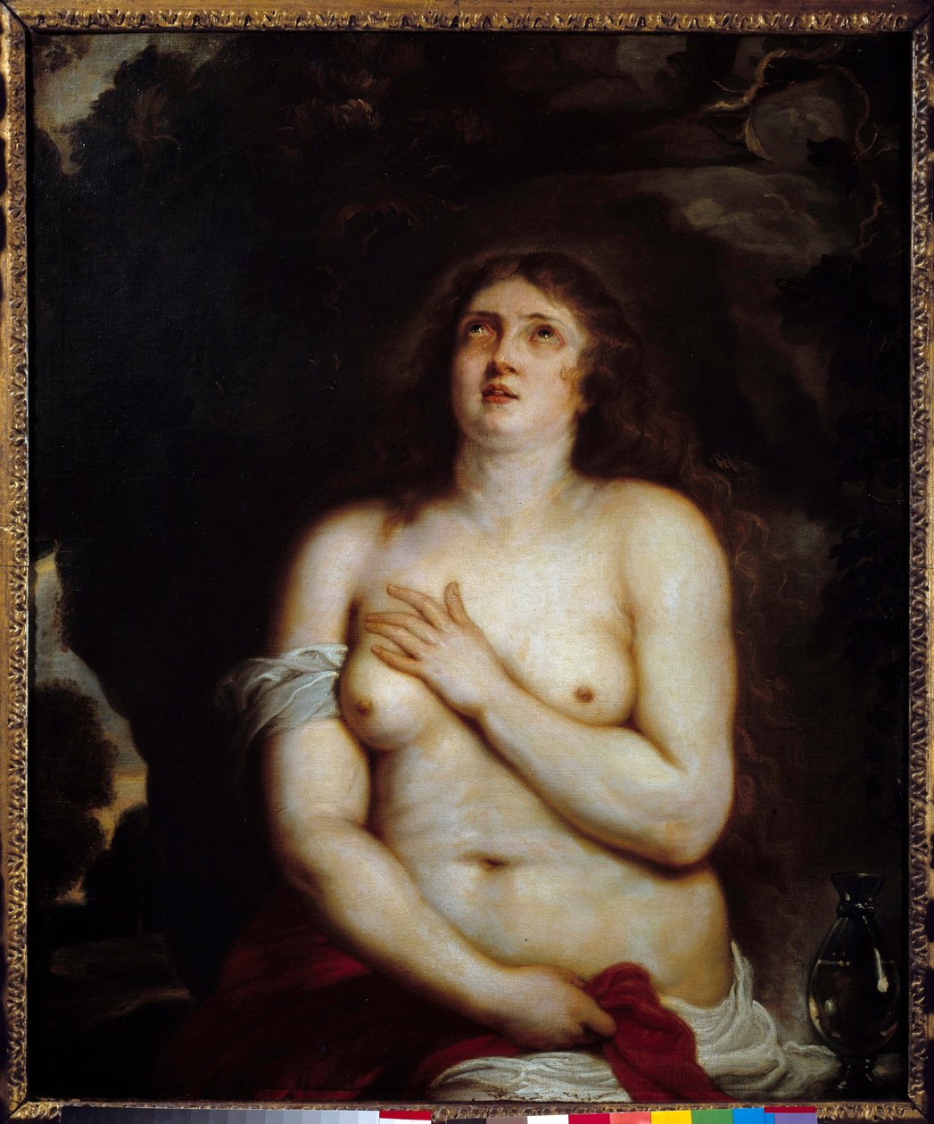 Madeleine. Pyhän Maria Magdaleenan esitys ekstaasissa. Anton Van Dyckin (1599-1641) maalaus tekijältä Anthony van Dyck