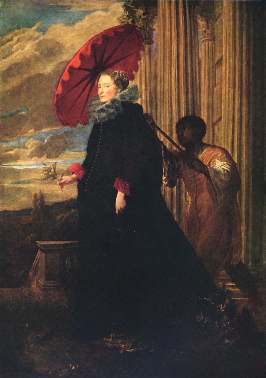 Marchesa Elena Grimaldi, Marchese Nicola Cattaneon vaimo, c1623 tekijältä Anthony van Dyck