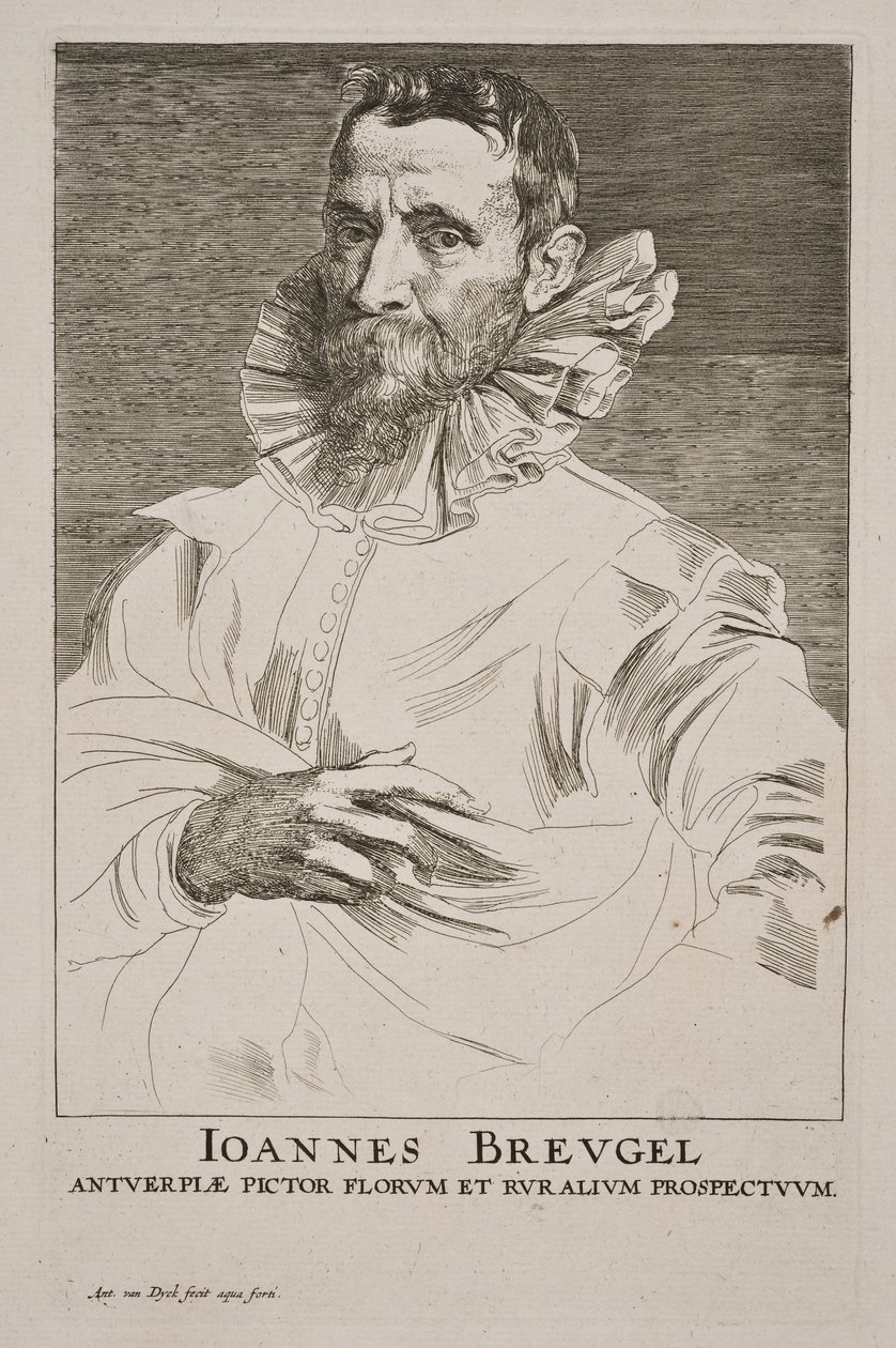 Jan Brueghel vanhemman muotokuva tekijältä Anthony van Dyck
