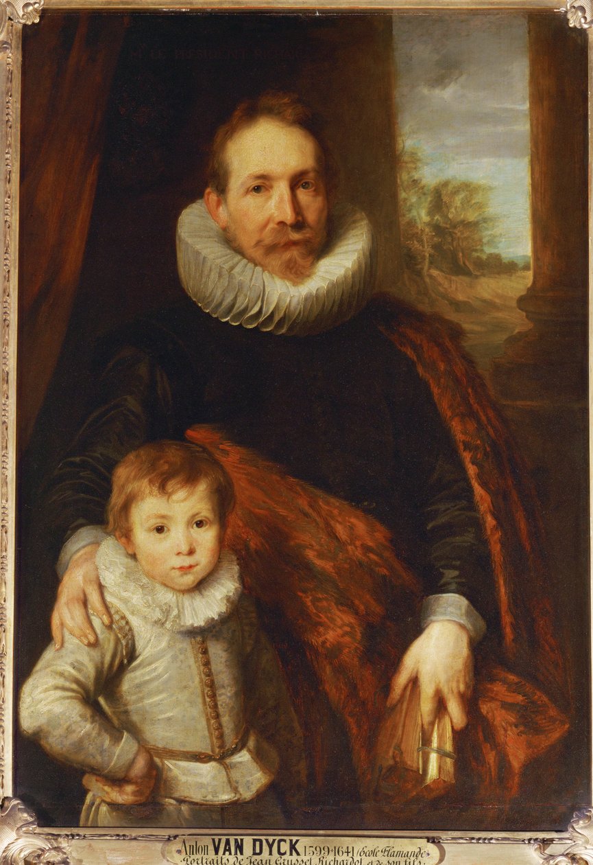 Isän ja pojan muotokuva, joka tunnetaan myös nimellä Guillaume Richardot ... tekijältä Anthony van Dyck
