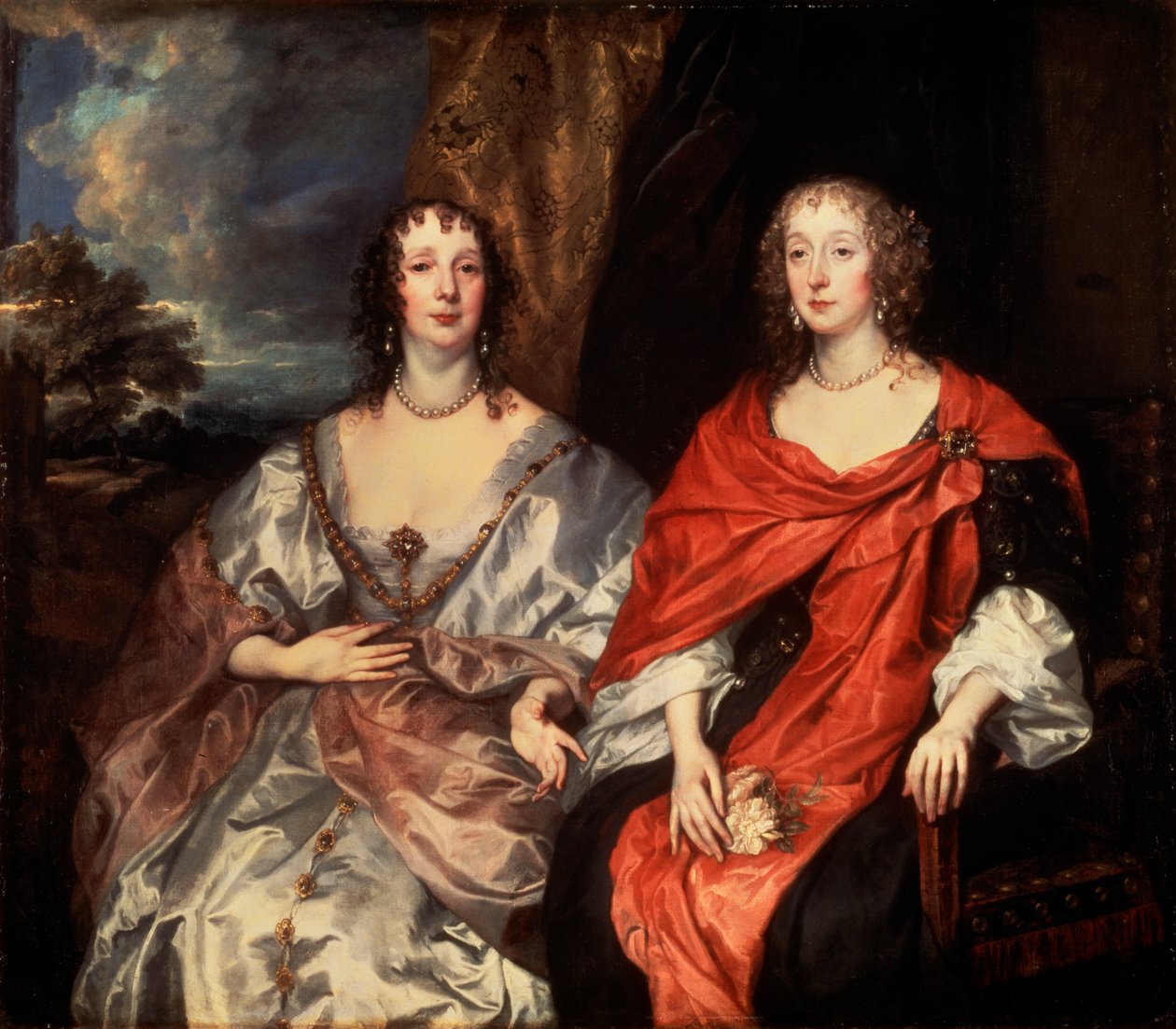 Muotokuva Anne Dalkeithista ja Anne Kirkestä, 1630-luku. tekijältä Anthony van Dyck