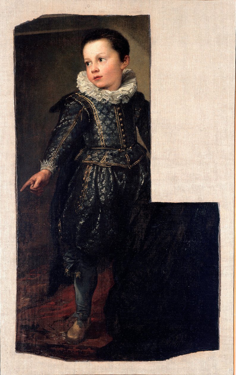 Ansaldo Pallavicinon (s. 1622) lapsen muotokuva Antonie Van Dyckin (1599-1641) maalaus 1625 n. Su. 288x198 cm Genes, Palazzo Spinolan kansallisgalleria tekijältä Anthony van Dyck