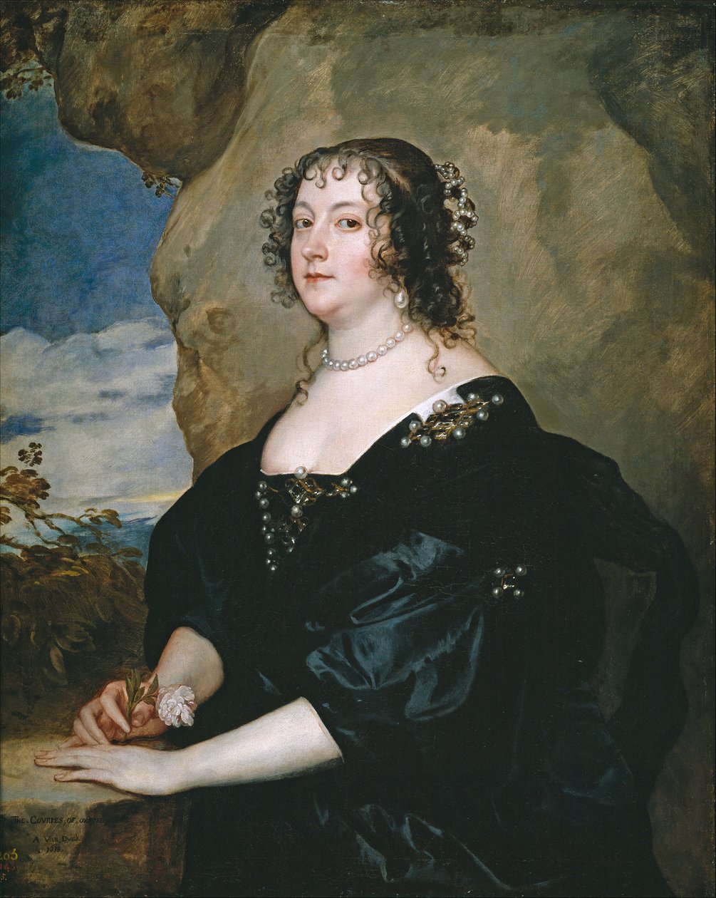 Muotokuva Beatrice Hemmema, Oxfordin kreivitär (1580-1655) tekijältä Anthony van Dyck