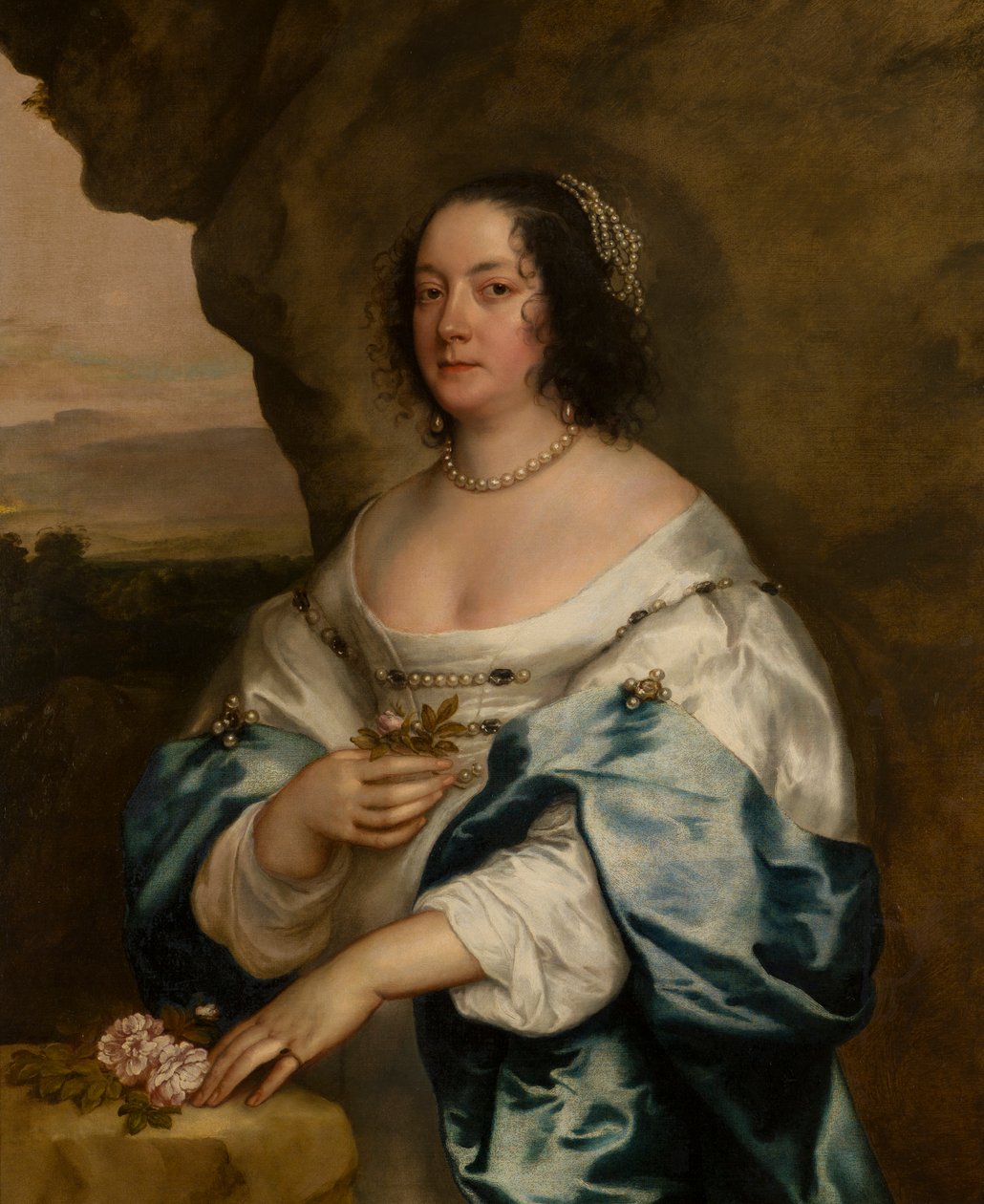 Muotokuva Beatrix Hammondista, Oxfordin kreivitär, n. 1620-1641 (öljy kankaalle) tekijältä Anthony van Dyck