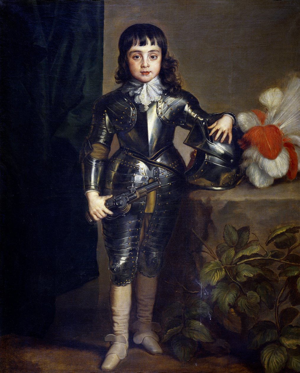 Englannin Charles II:n (1630-1685) muotokuva lapsena - Dyck, Sir Anthony van (1599-1641) - noin 1637 - Öljy kankaalle - 135x109 - Museo del Prado, Madrid tekijältä Anthony van Dyck