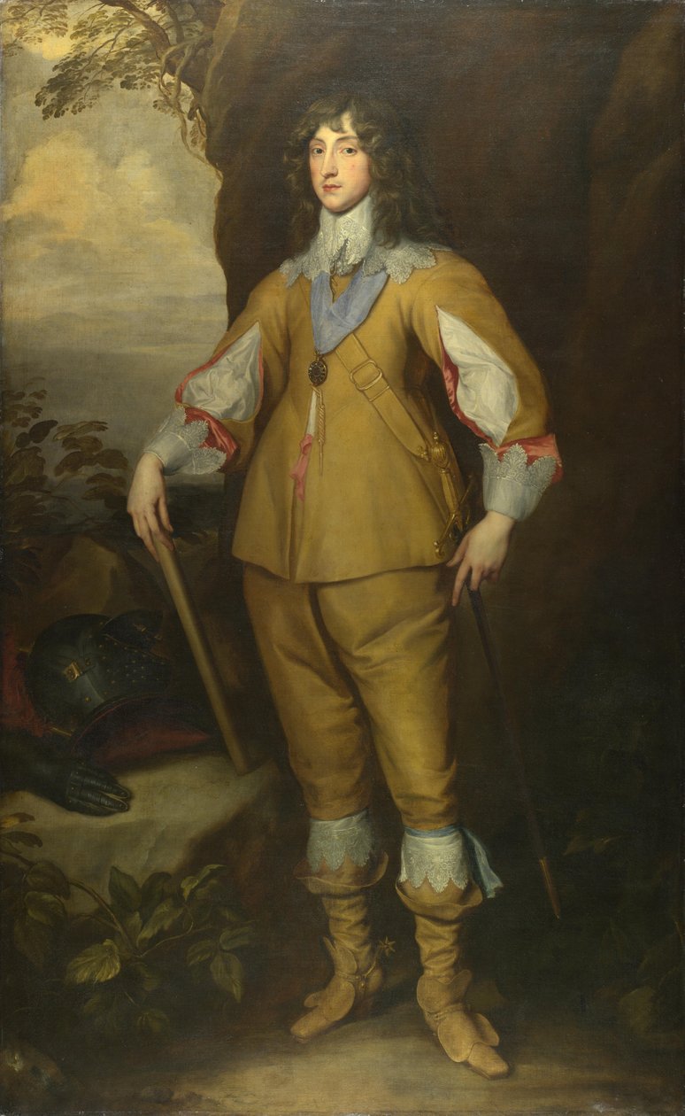 Kaarle I Louisin muotokuva 1617-1680, vaaliruhtinas Palatinus, noin 1637 tekijältä Anthony van, Dyck