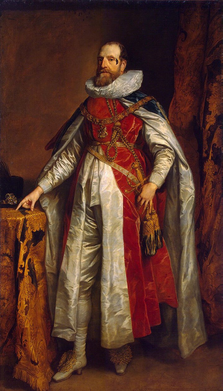 Henry Danversin, Danbyn 1. jaarlin 1573–1644, muotokuva sukkanauharitarina, 1630-luvun loppu. tekijältä Anthony van Dyck