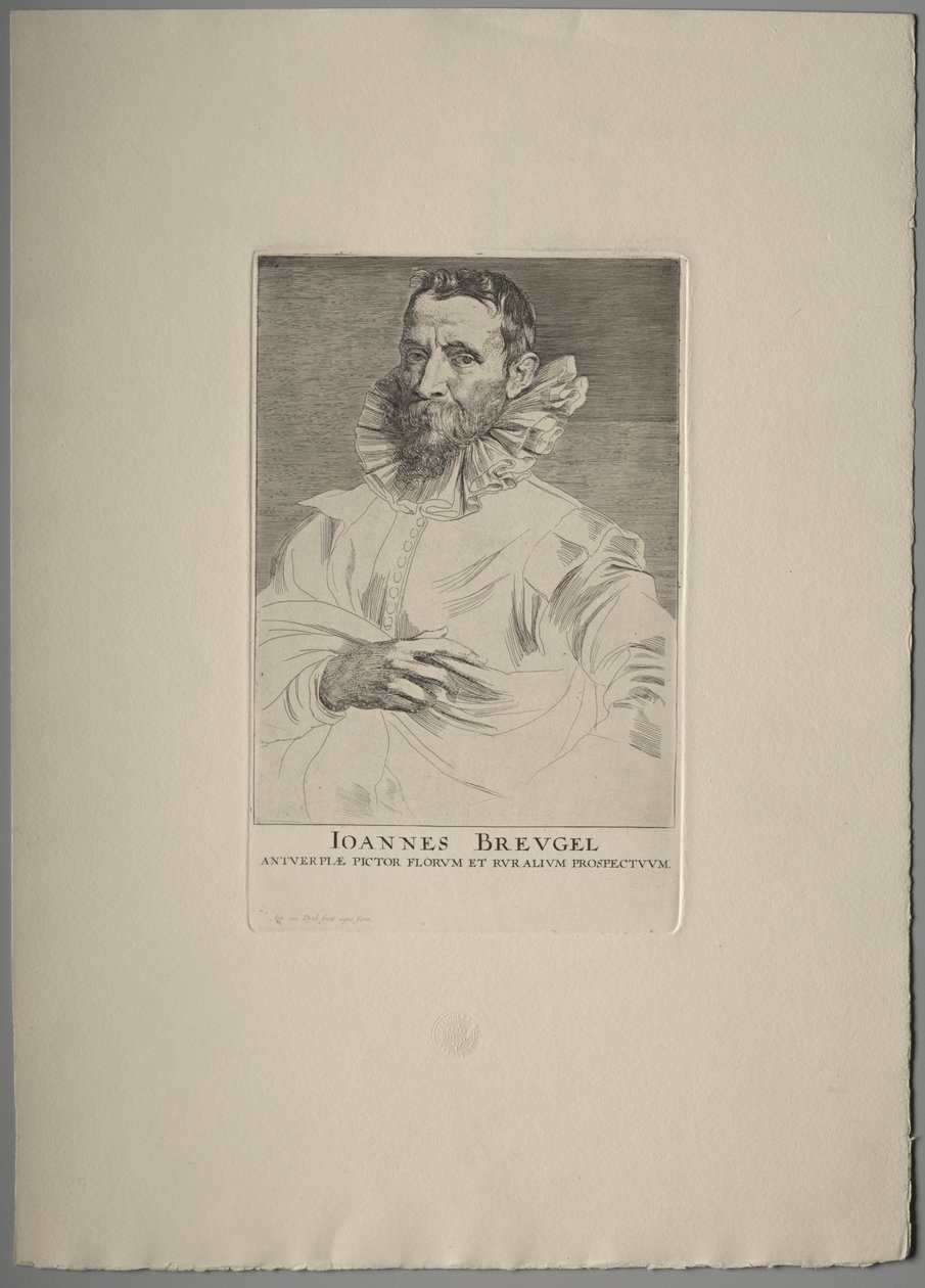 Jan Brueghelin muotokuva tekijältä Anthony van Dyck
