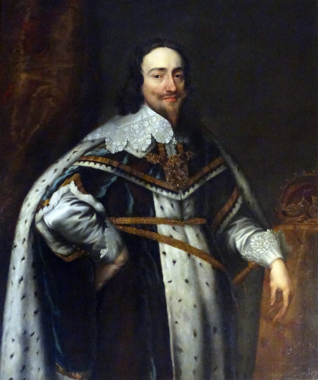 Englannin kuninkaan Kaarle I:n muotokuva (öljy kankaalle) tekijältä Anthony van Dyck