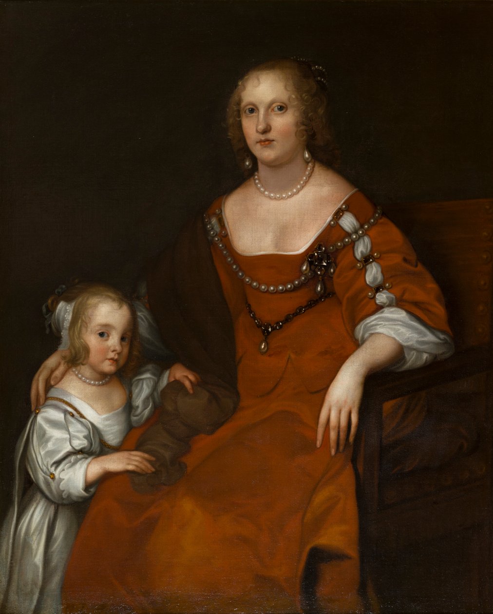Muotokuva Margaret Howardista, Carlislen kreivitärestä (1618-1664) ja Lady Diana Russellista, josta tuli Lady Allington (1652-1701), n. 1654-53 (öljy kankaalle) tekijältä Anthony van Dyck