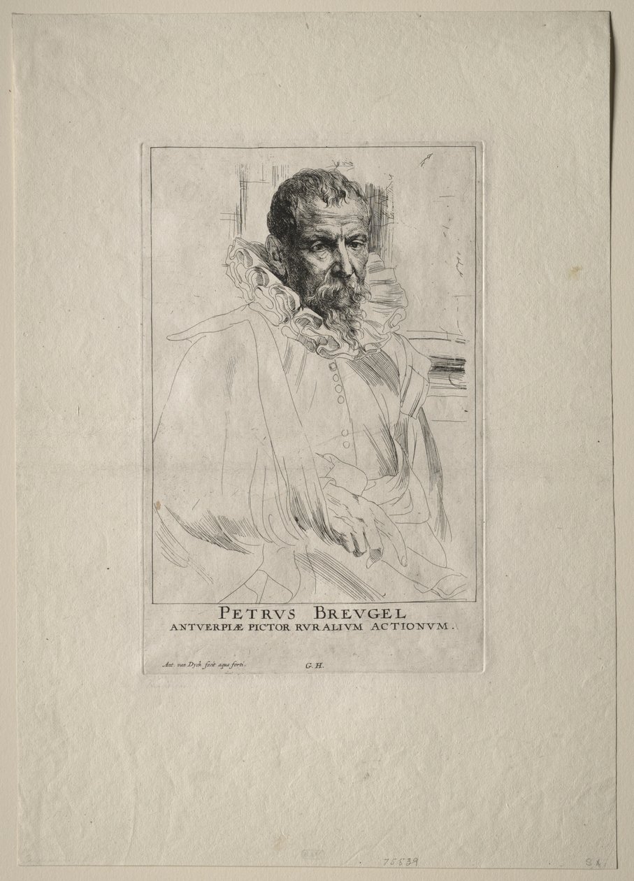 Pieter Bruegelin muotokuva. tekijältä Anthony van Dyck