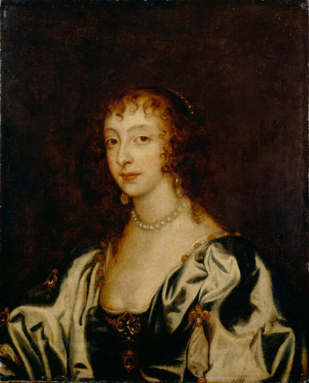 Ranskan kuningatar Henrietta Marian muotokuva 1609-1669, 1666 tekijältä Anthony van Dyck