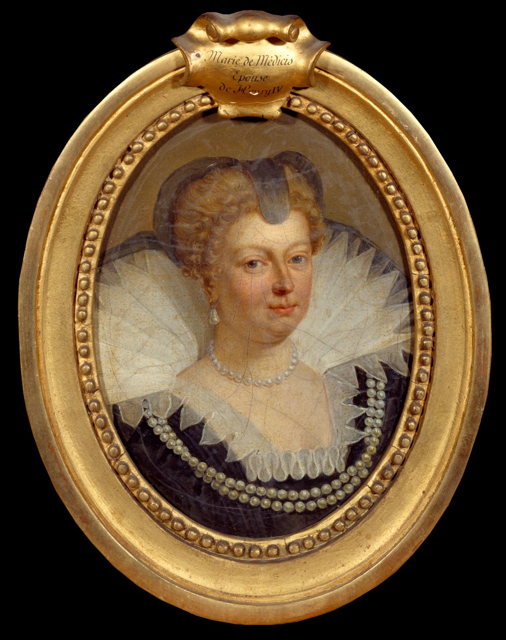 Muotokuva Mediciksen kuningatar Mariasta (Maria de Medici) (1573-1642) Antoon Van Dyckin (1599-1641) maalaus 1600-luvulta Chantilly, Musee Conde tekijältä Anthony van Dyck
