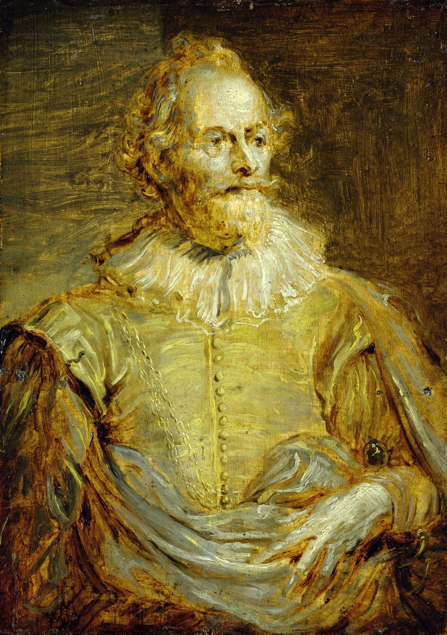 Senaattori Paulus Halmaliuksen muotokuva (öljy tammipaneelissa) tekijältä Anthony van Dyck