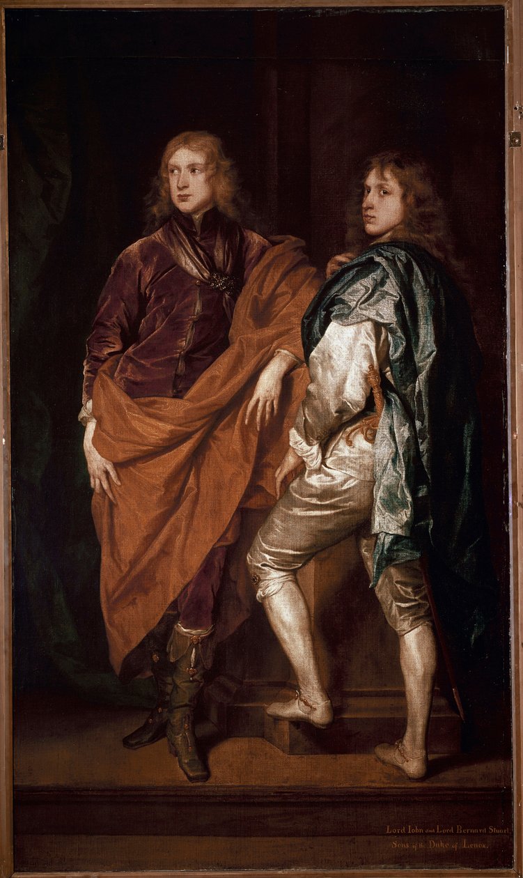 Muotokuva kahdesta englantilaisesta herrasta maalaamassa Antonie Van Dyckin koulusta tekijältä Anthony van Dyck