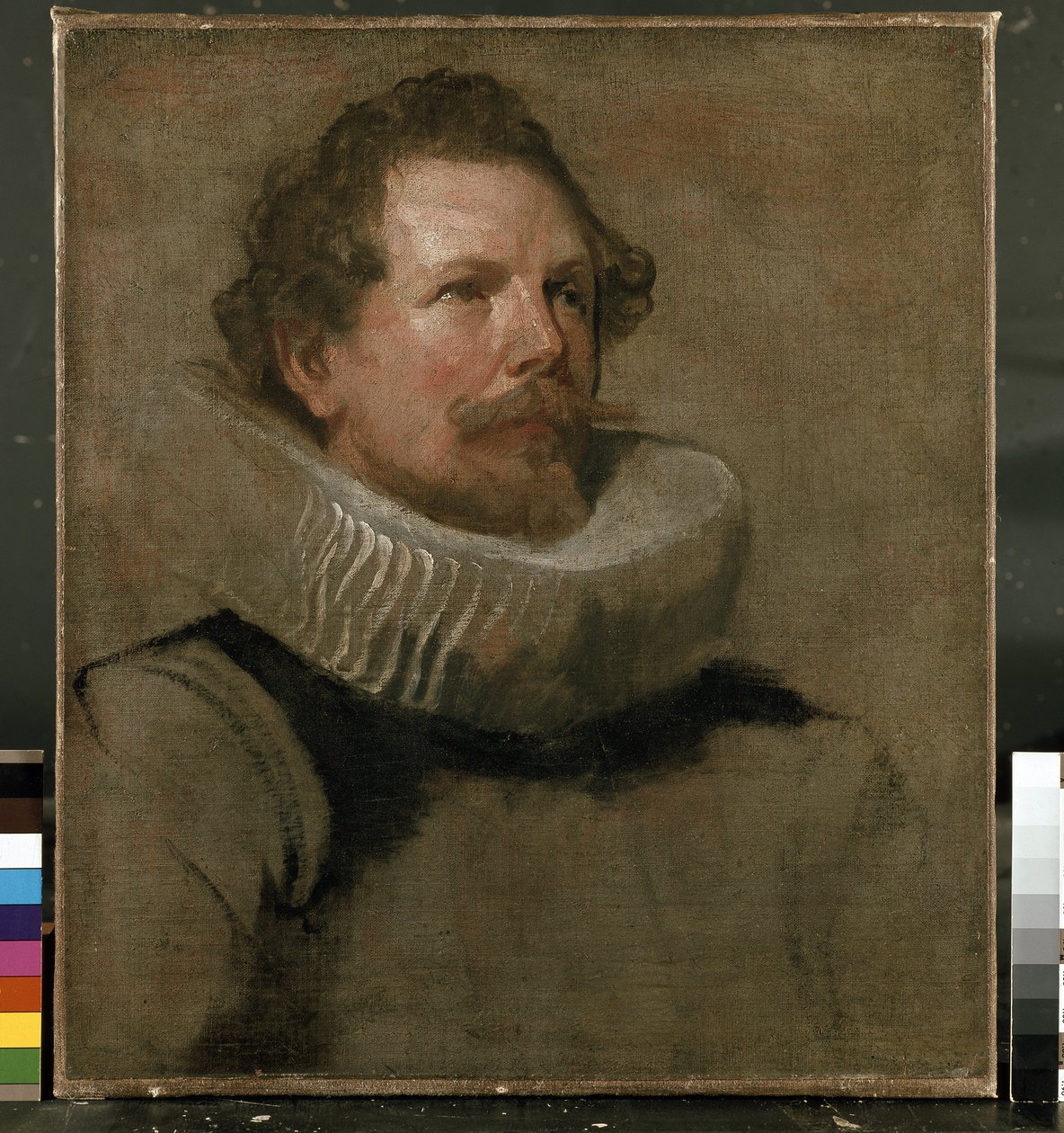 Muotokuva miehestä, jolla on myllykivikaulus, 1600-luku tekijältä Anthony van Dyck