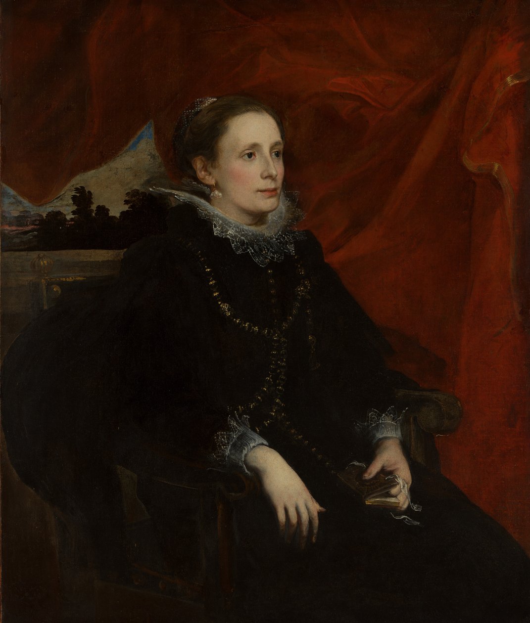 Naisen muotokuva, nimeltään Marchesa Durazzo, luultavasti n. 1622-25. tekijältä Anthony van Dyck