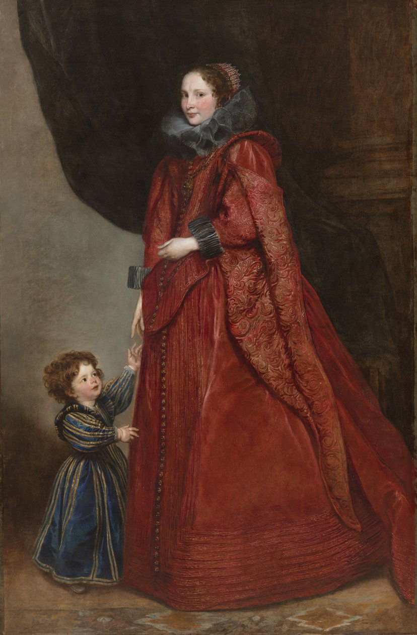 Naisen ja lapsen muotokuva, n. 1623-25 (öljy kankaalle) tekijältä Anthony van Dyck