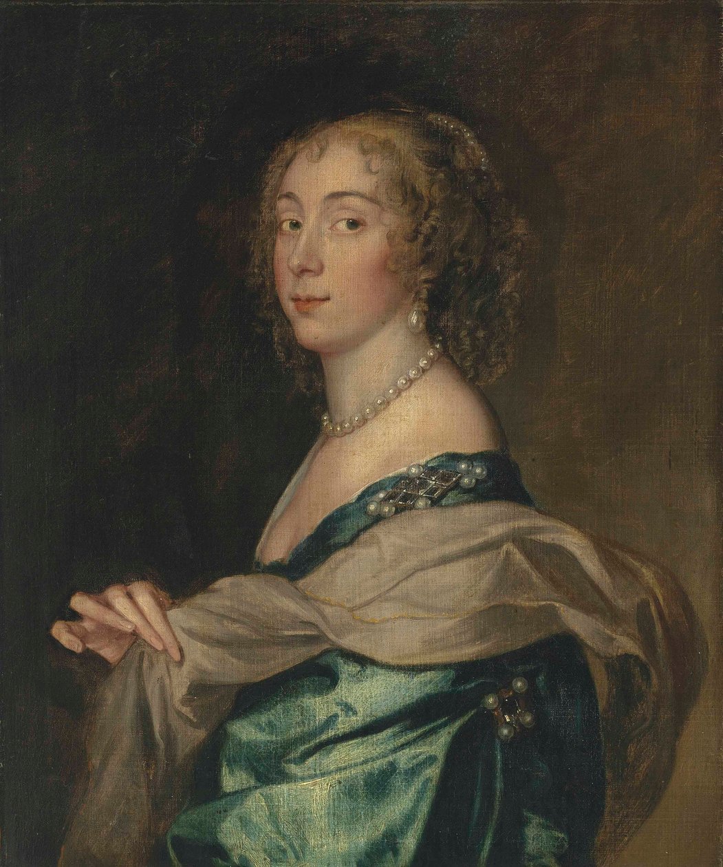 Muotokuva naisesta, jonka uskotaan olevan Penelope, Lady Bayning (1620-1647), myöhemmin Lady Herbert. tekijältä Anthony van Dyck