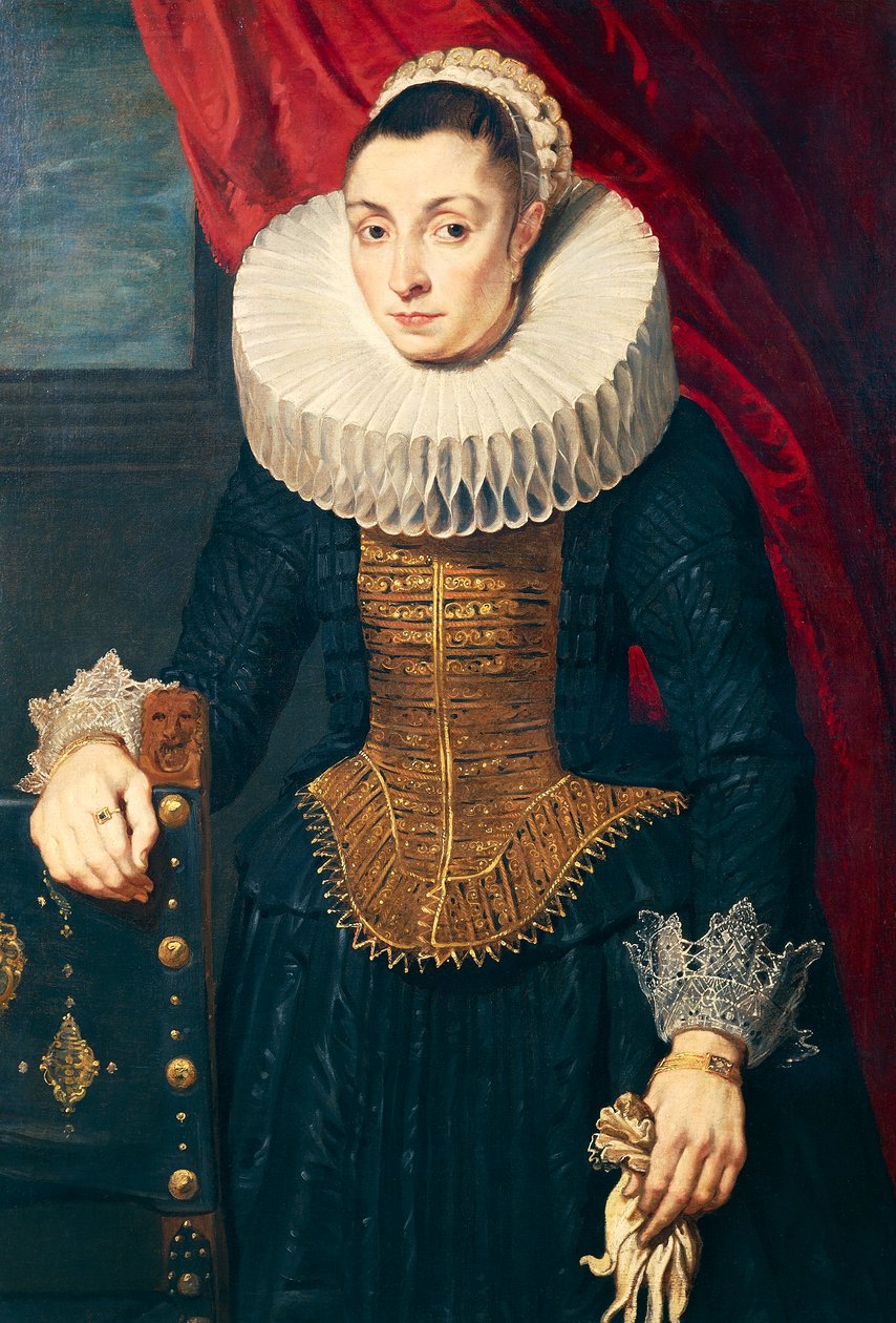 Naisen muotokuva, Anton van Dyckin (1599-1641) seuraaja, öljy kankaalle. tekijältä Anthony van Dyck