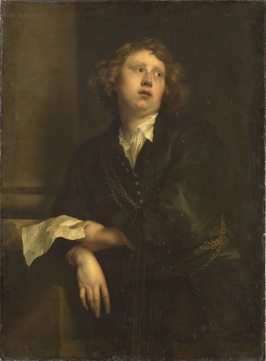 Säveltäjä Henricus Libertin muotokuva 1628-1661, n. 1630 tekijältä Anthony van, Dyck