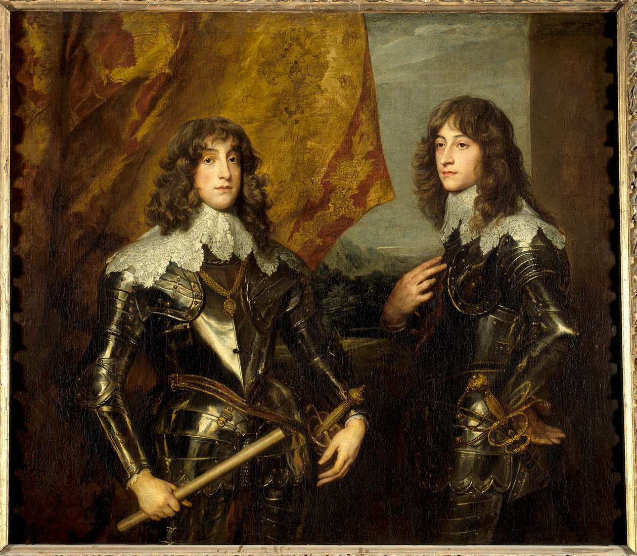 Prinssien Palatinien, Charles Louis I:n (1617-1680) ja Robertin (1619-1682) muotokuvia Bohemen kuninkaan Frederic V:n pojasta. Anton (Antoon tai Anthony) van Dyckin (1599-1641) maalaus tekijältä Anthony van Dyck