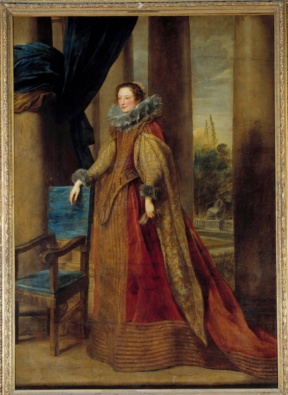 Markiisi Geromina Spinola Dorian oletettu muotokuva, tekijä Genes Hän käyttää mansikkakaulus. Anton (Antoon tai Anthony) van Dyckin (1599-1641) maalaus 1600-luvun aurinko. 2,39x1,7 m - Genova wean Marchesa Geromina Spinola Dorian oletettu muotokuva tekijältä Anthony van Dyck