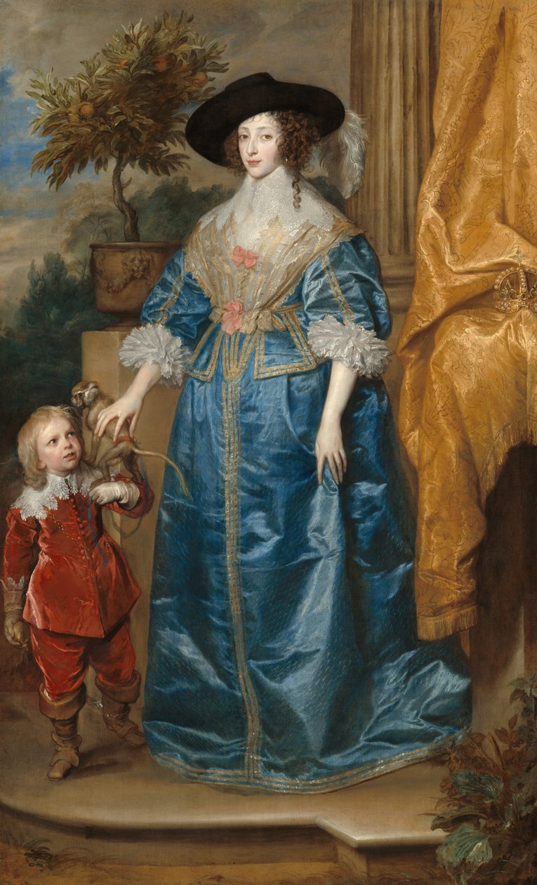 Kuningatar Henrietta Maria Sir Jeffrey Hudsonin kanssa, 1633. tekijältä Anthony van Dyck