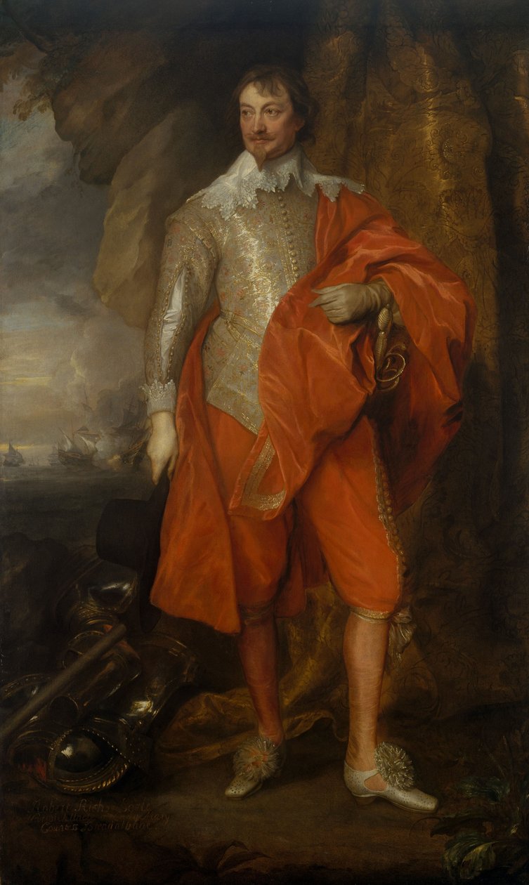 Robert Rich, Warwickin toinen jaarli, n. 1632-1635 (öljy kankaalle) tekijältä Anthony van Dyck