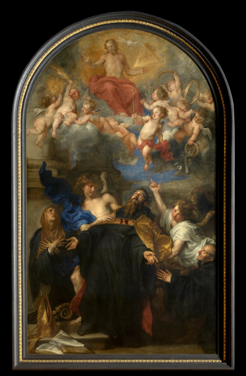 Santo Agostinho em Êxtase (óleo sobre tela) finlandês tekijältä Anthony van Dyck