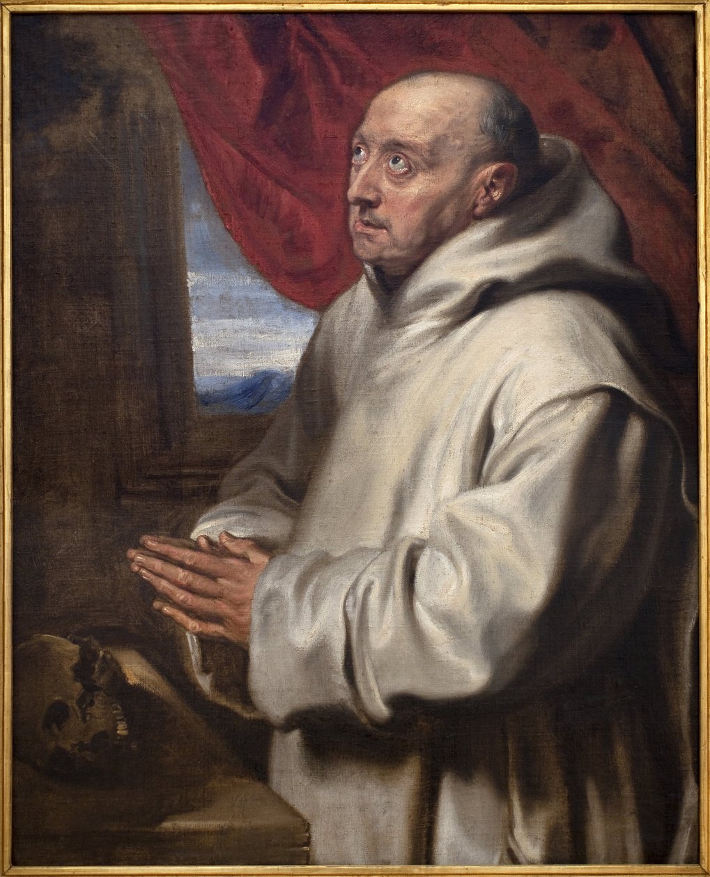 Pyhä Bruno (Bruno Karthusialainen, noin 1030-1101). Antoinen (Antoine tai Antoon tai Anton) Van Dyckin (1599-1641) maalaus öljy kankaalle tekijältä Anthony van Dyck
