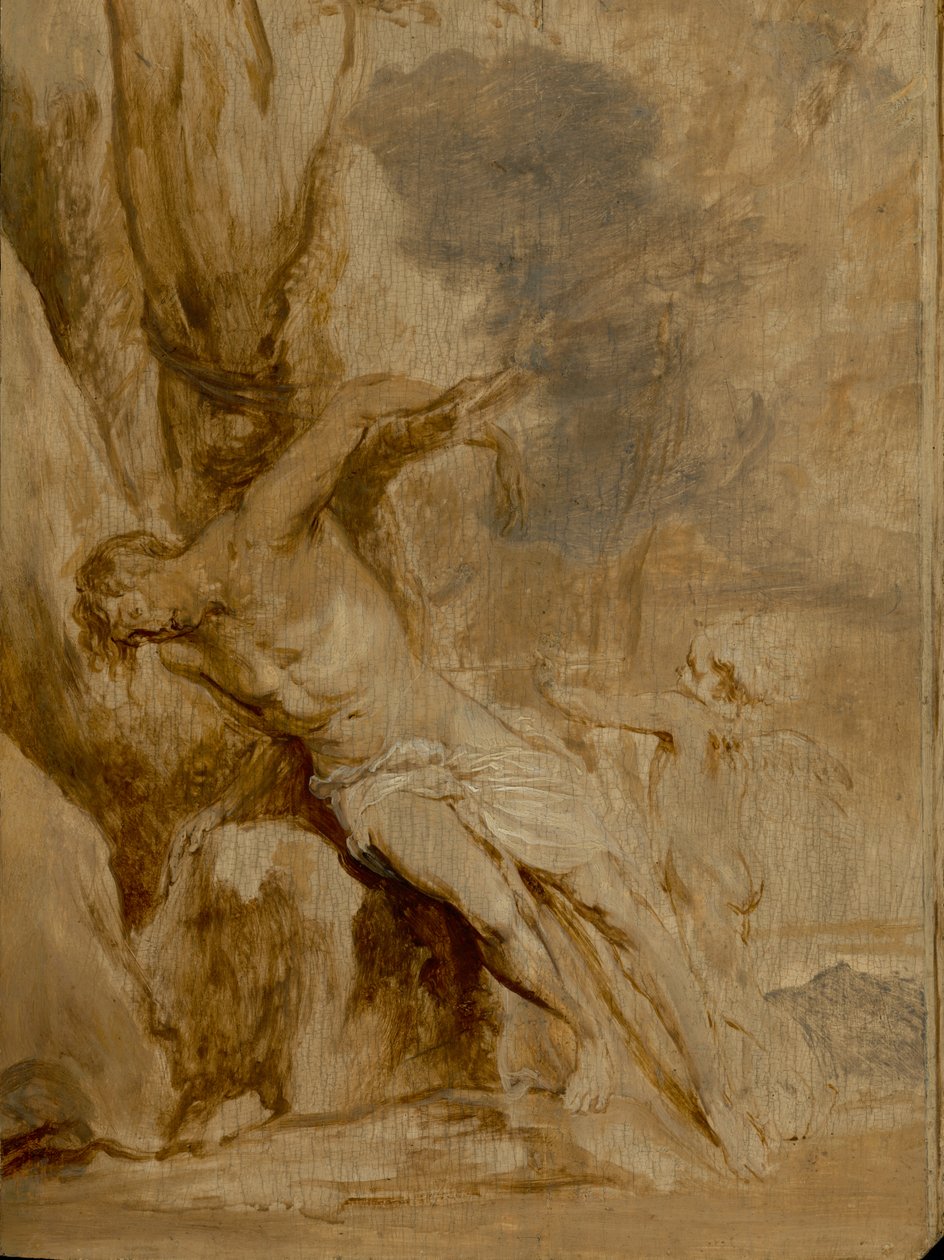 Enkelin hoitama pyhä Sebastian tekijältä Anthony van Dyck