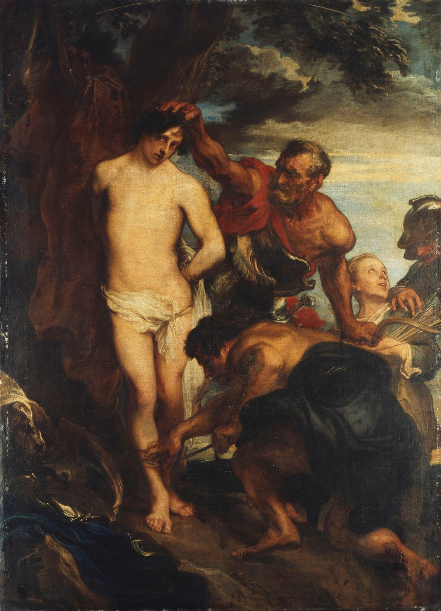 Pyhä Sebastian valmistautui Martydomiin, noin 1622 tekijältä Anthony van Dyck