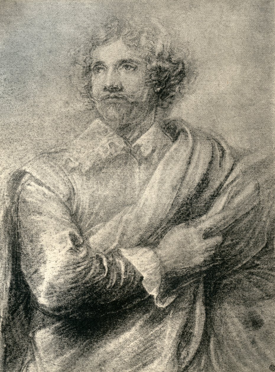 Tutkimus kaivertajan, Peter De Jode nuoremman, maalausta varten, 1913. tekijältä Anthony van Dyck