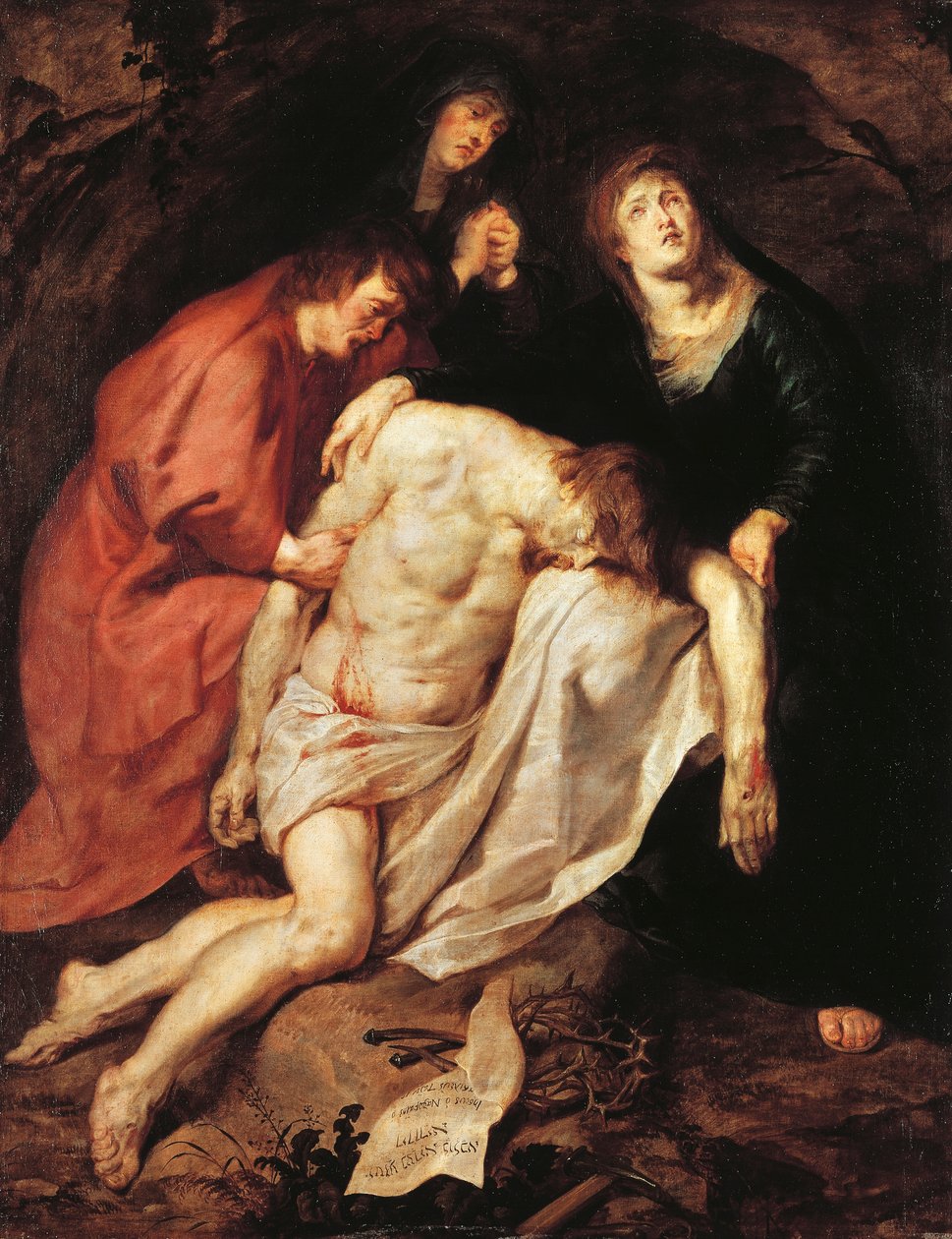 The Lamentation of Christ, n. 1616/17 (öljy kankaalle) tekijältä Anthony van Dyck
