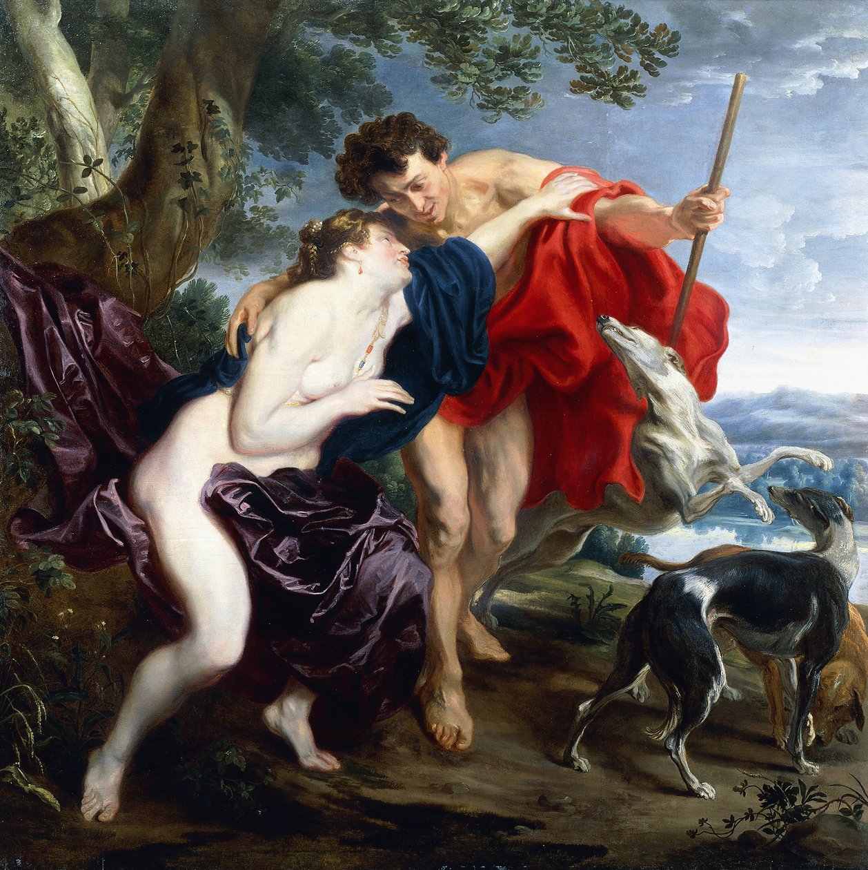 Venus ja Adonis, 1621 tekijältä Anthony van Dyck