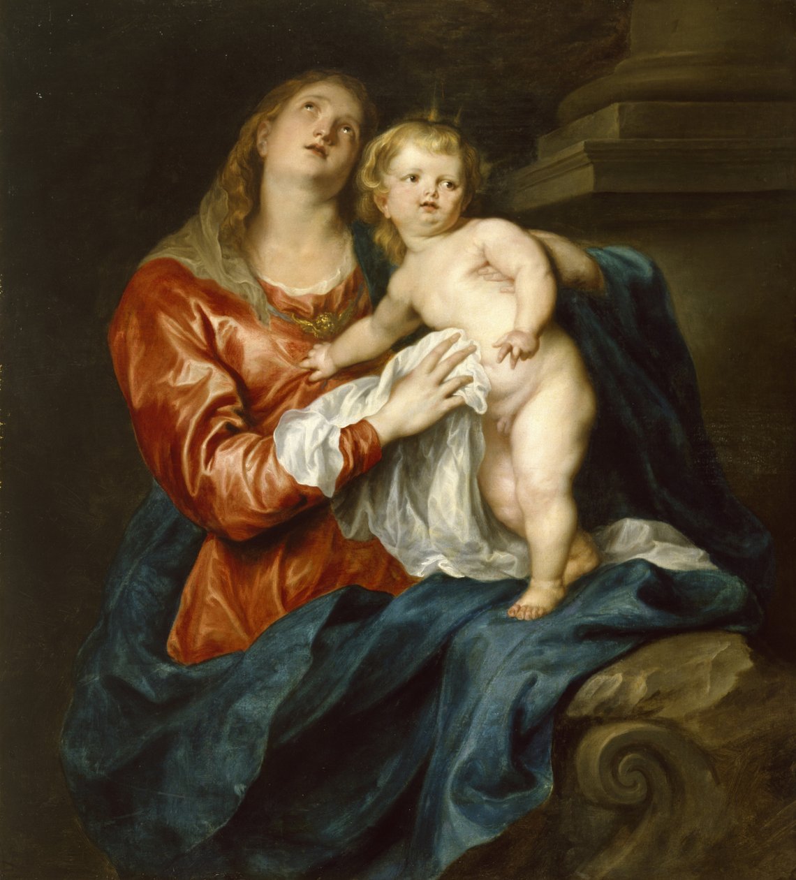 Neitsyt ja lapsi, n. 1630-1632 tekijältä Anthony van Dyck