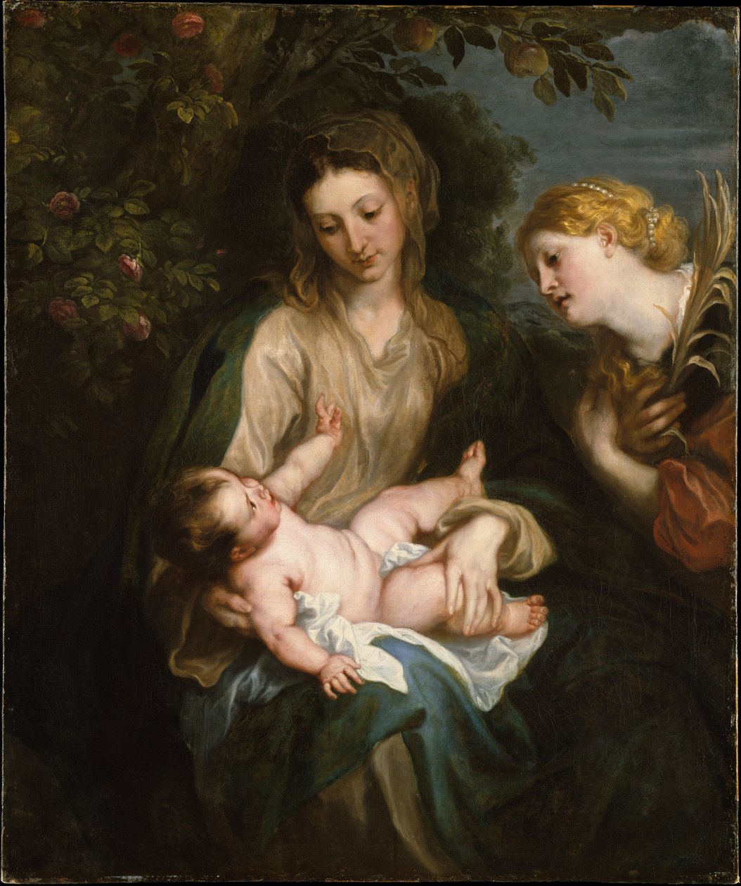 Neitsyt ja lapsi sekä Pyhä Katariina Aleksandrialainen tekijältä Anthony van Dyck