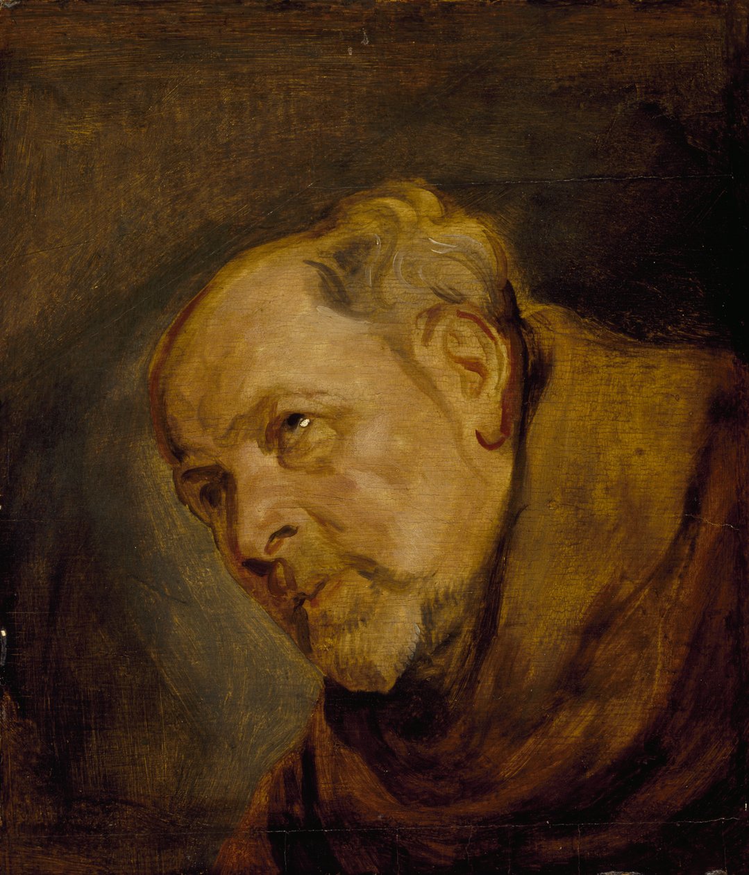 Munkin pää (Jan Malderus, Antwerpenin piispa, pyhä Bonaventura) tekijältä Anthony van Dyck