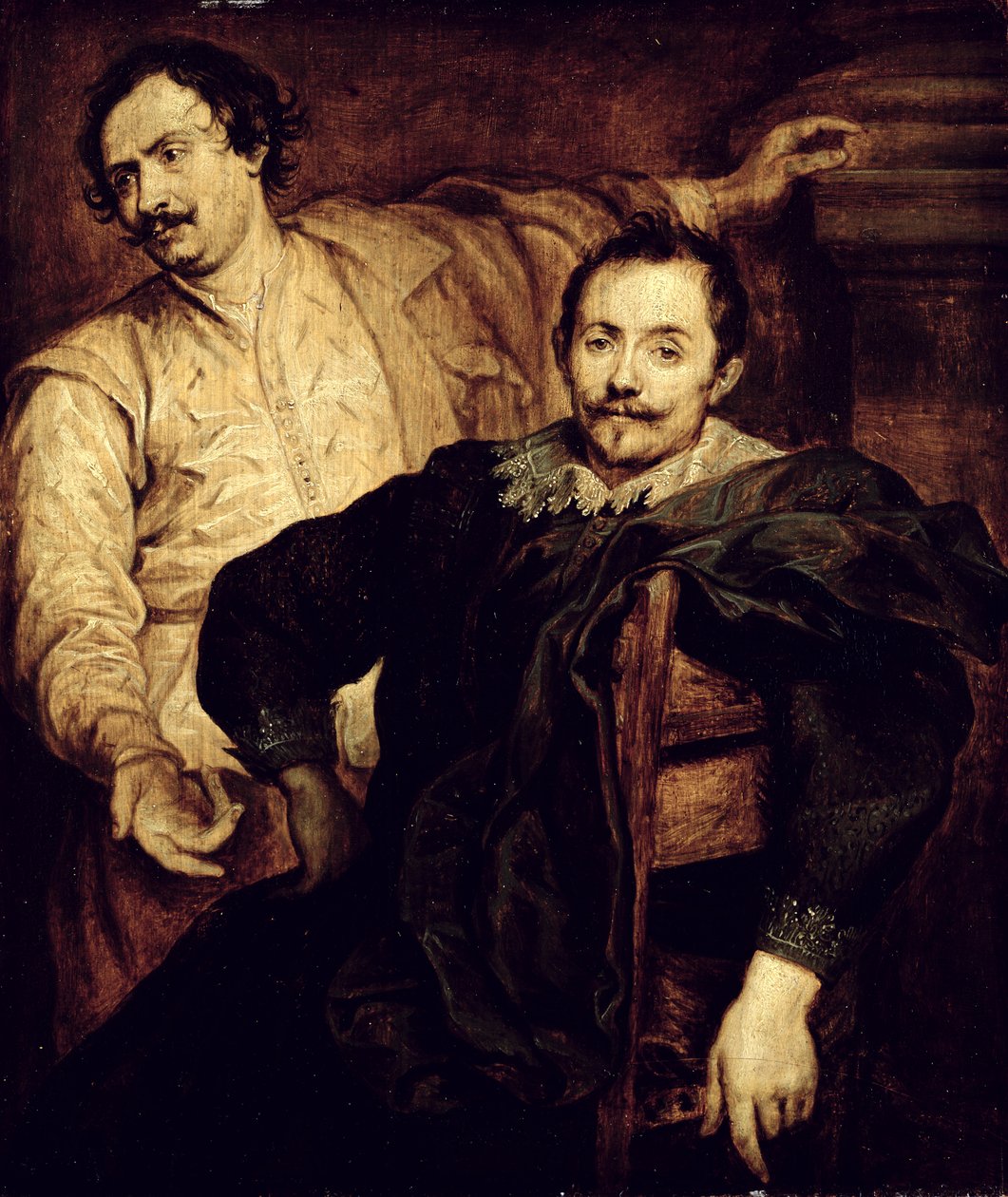 Kaksoismuotokuva de Waelin veljeksistä Lucasista (1591-1661) ja Cornelisista (1592-1667) tekijältä Anthony van studio of Dyck