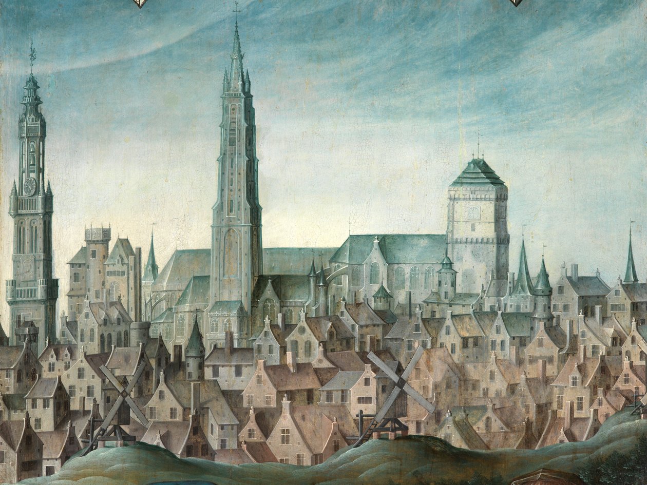 Yksityiskohta Juan Pardo II:n ja hänen vaimonsa Anna Ingenieulandtin ja Maria Anchemantin muotokuvasta tekijältä Anthuenis (1536 1613) Claeissins or Claeissens