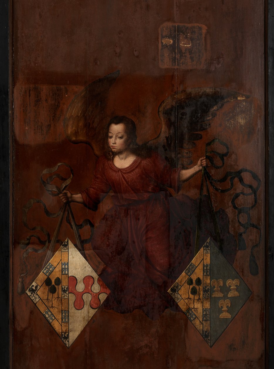 Juan Pardo II:n ja hänen vaimonsa Anna Ingenieulandtin ja Maria Anchemantin muotokuvan kääntöpuoli tekijältä Anthuenis (1536 1613) Claeissins or Claeissens