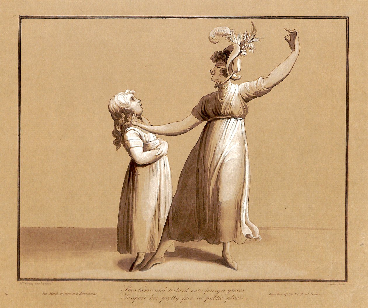 Muotokuva Sarah Siddonsin deklamantista ja poème de Samuel Rogersista 27. huhtikuuta 1795 tekijältä Antoine Cardon