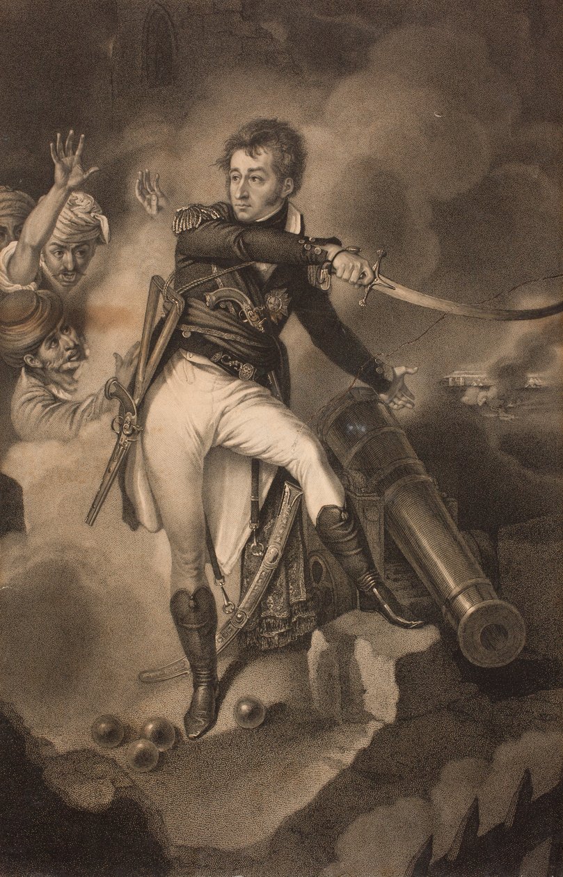 Smith, "Tigerin" kapteeni, Acren taistelussa, 1799 tekijältä Antoine Cardon
