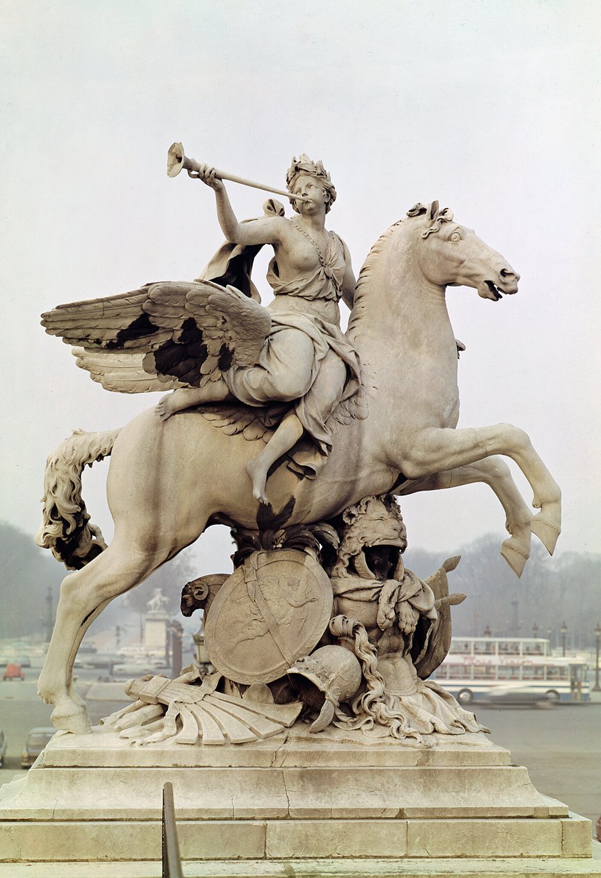 Fame Riding Pegasus ("Le Cheval de Marly") 1699-1702 (marmori) tekijältä Antoine Coysevox