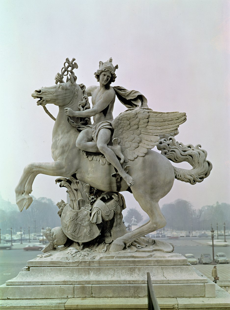 Mercury on Pegasus ("Le Cheval de Marly") 1701-02 (marmori) tekijältä Antoine Coysevox