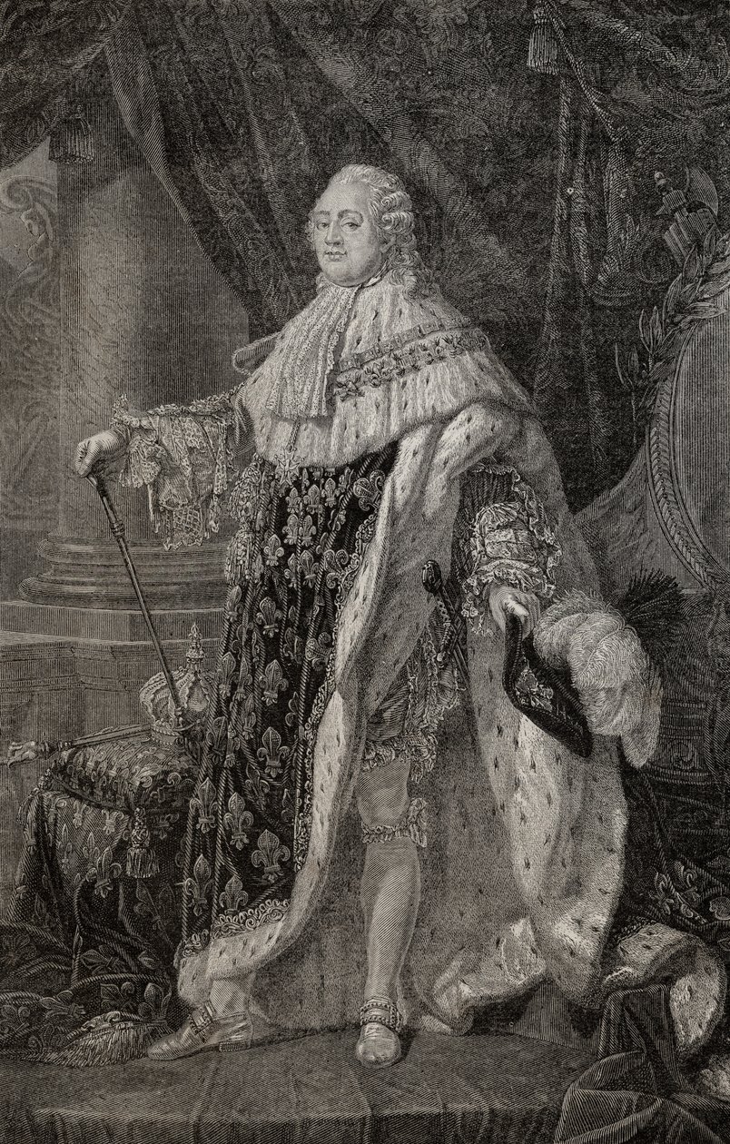 Ludvig XVI:n (1754-1793) muotokuva tekijältä Antoine François Callet