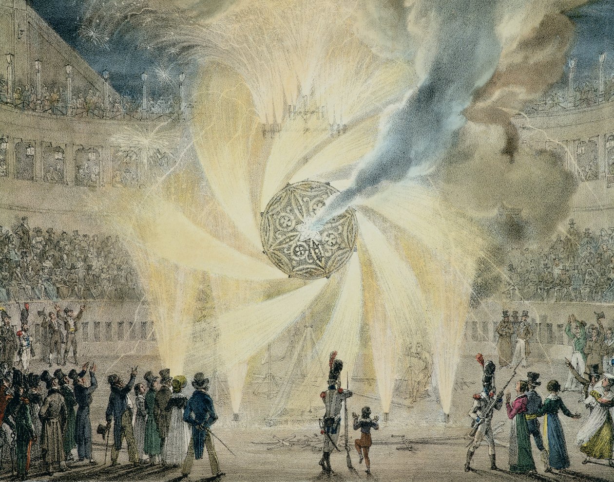 Ilotulitus (värikaiverrus) tekijältä Antoine Jean Baptiste Thomas