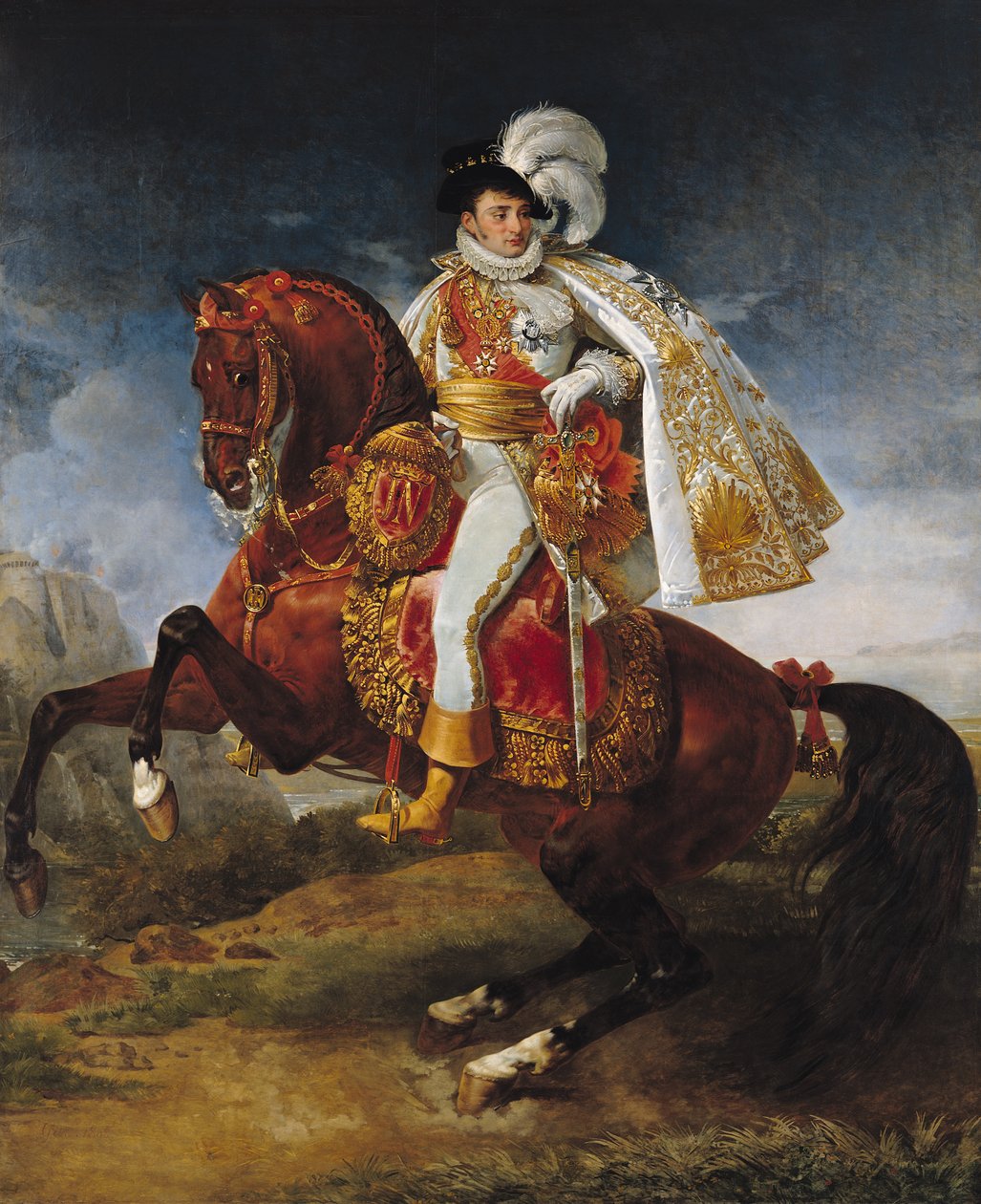 Jerome Bonaparten (1784-1860) ratsastusmuotokuva 1808 tekijältä Antoine Jean Gros