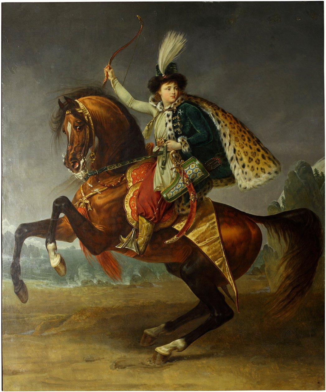 Ratsastusmuotokuva prinssi Boris Yusupovista tekijältä Antoine Jean Gros